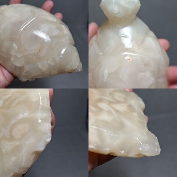 Vintage Carved Onyx Turtle Figure Paperweight - Picture 8 of 10